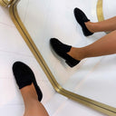 ANNE FRINGE SLIPPER AQ212 - BROWN