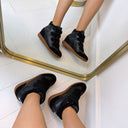 STEVE MADDEN MUSTANG WEDGE 4987 - BLACK SUEDE