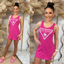 GUESS BEACH LOGO TANKTOP DRESS E3GP03JA914