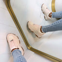 STEVE MADDEN FRONT ROW SNEAKER 5848 - SOFT BLUSH SUEDE