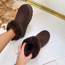FLUFFY PANTOFFEL 9072 - BROWN