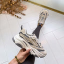 STEVE MADDEN POSSESSION-E SNEAKER 0033 - BONE/GREY