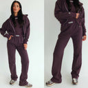 UNIQUE THE LABEL MOLLY PANTS DEEP BERRY