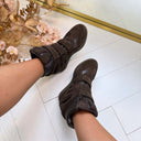 STEVE MADDEN MAVIS WEDGE 5696 - BROWN SUEDE