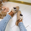 STEVE MADDEN ASIEL-MULE SLIP-ON-SNEAKER 5395 - BEIGEFARBENES WILDLEDER