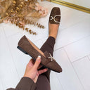 ANNE FRINGE SLIPPER AQ212 - BROWN