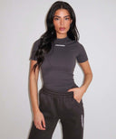 UNIQUE THE LABEL ROBYN SHORTSLEEVE CHARCOAL