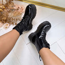 DEMI BOOT RXJ-242 - *NOIR/VERNIS*