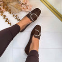 ANNE FRINGE SLIPPER AQ212 - BROWN