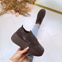 PLATEAU LACE SNEAKER PC308 - BROWN