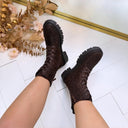GLAMOUR BOOT A-1000V** - BROWN/LEOPARD