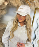CASQUETTE GUESS LOGO PIVOINE IMPRIMÉE AW5502POL01 - STONE