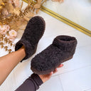 LIU JO JIL 01 CURLY FUR ANKLE BOOT SF6141 TX564 - MOKA