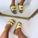 COMFY SCHNALLEN-PANTOLETTE BS2237 - BEIGE