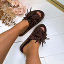 BASIC FRINGE SLIPPER OM6622 - BRAUN