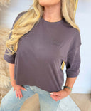 GUESS CHARA BOXY T-SHIRT V6YI03K4264 - A154 BROWN