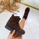 MARIE WEDGE BOOT HB-328 - BROWN