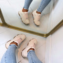 STEVE MADDEN FRONT ROW SNEAKER 5848 - SOFT BLUSH SUEDE