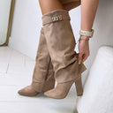 BOTTINES EFFET DAIM VONNY CC261-3 - KAKI