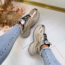 BUFFALO YUNO SNEAKER 16356 - COPPER/SILVER METALLIC