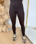 GUESS BLOSSOM RIB LEGGING V6YB23K4666 - A10K BROWN