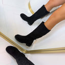 *SOLDES* BOTTINE DAIM BOUCLE 7699A - NOIR