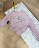 GUESS AMALIA HALF ZIP HIGH SWEATER V6BQ08K6302 - F40K LIGHT PINK