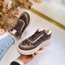 PAILLETTEN SNEAKER 8-522 - BROWN