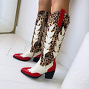CHLOE COWBOY STIEFEL T-295 - LEOPARD