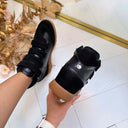 STEVE MADDEN MUSTANG WEDGE 4987 - BLACK SUEDE