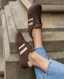 STRIPE SNEAKER 9863 - BROWN