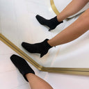 LA STRADA SOCK HAK LAARSJE 2131725-4501 - BLACK KNITTED+STONES