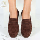 ANNE FRINGE SLIPPER AQ212 - BROWN