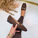 ANNE FRINGE SLIPPER AQ212 - BROWN
