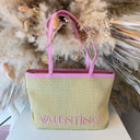 *SALE* VALENTINO BAGS MAIAM SHOPPING BAG VBS9TE01PAG - NAT/ROSA