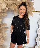 GUESS SILVY 4G SS T-SHIRT V6GI18K2985 - BLACK