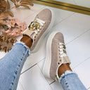 *SALE* ROSA EMBLEEM SNEAKER 9213 - TAUPE