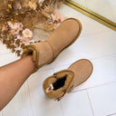 LIU JO JIL 10 COW SUEDE ANKLE BOOT SF6149 PX002 - COGNAC