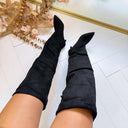 CINDY OVERKNEE LAARS T328 - BLACK