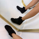 MARIE WEDGE BOOT HB-328 - BLACK