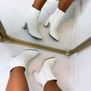 LEATHER LOOK HAKLAARSJE 6010-89 - WHITE/PU