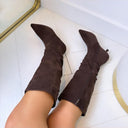 BESTSELLER SUEDINE HAKENSTIEFEL DES8073 - BLACK/SUE