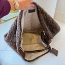 LIU JO FOULARD HOBO BAG AF6194/E1168 - DEEP BROWN