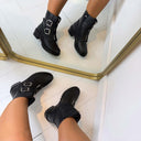 BESTSELLER BOOT A-271 - BLACK/SILVER