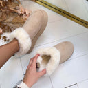 FLUFFY PANTOFFEL 9072 - BEIGE