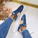 GUESS ALLOVER LOGO DENIM SNEAKER FLJR11DEN12 - BLUE