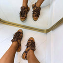 FRINGE SANDAAL X5-521 - LEOPARD