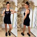 GUESS TRIANGLE RHINESTONES DRESS E5GP01I3Z14