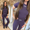 UNIQUE THE LABEL NENA SHORT SLEEVE TOP DEEP BERRY