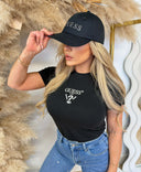GUESS PLAIN GABARDINE BASEBALL CAP AW5507COT01 - BLACK